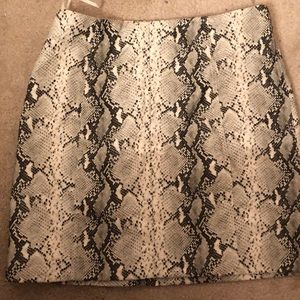 Snake print mini skirt